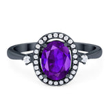 Oval Natural Stone Engagement Ring