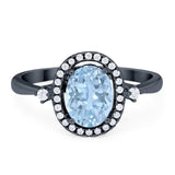 Oval Natural Stone Engagement Ring