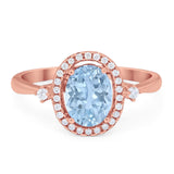 Oval Natural Stone Engagement Ring