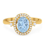 Oval Natural Stone Engagement Ring