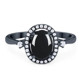 Oval Natural Stone Engagement Ring