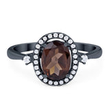 Oval Natural Stone Engagement Ring