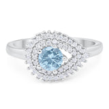 Round Natural Stone Wedding Ring