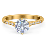 Art Deco Round Natural Stone Wedding Ring