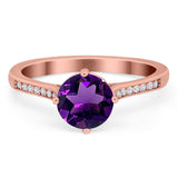 Art Deco Round Natural Stone Wedding Ring