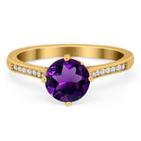 Art Deco Round Natural Stone Wedding Ring