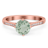 Art Deco Round Natural Stone Wedding Ring