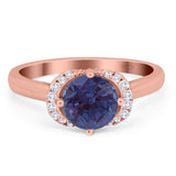 Round Natural Stone Wedding Ring