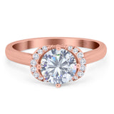 Round Natural Stone Wedding Ring