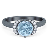 Round Natural Stone Wedding Ring