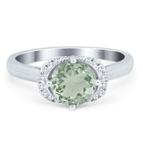 Round Natural Stone Wedding Ring