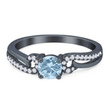 Art Deco Round Natural Stone Curved Ring