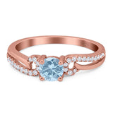 Art Deco Round Natural Stone Curved Ring