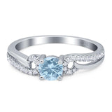 Art Deco Round Natural Stone Curved Ring