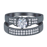 Two Piece Round Natural Stone Ring