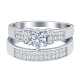 Two Piece Round Natural Stone Ring