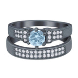 Two Piece Round Natural Stone Ring