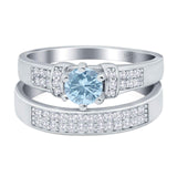 Two Piece Round Natural Stone Ring