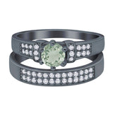 Two Piece Round Natural Stone Ring