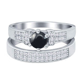 Two Piece Round Natural Stone Ring