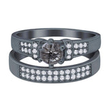 Two Piece Round Natural Stone Ring