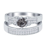 Two Piece Round Natural Stone Ring