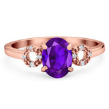 Art Deco Oval Natural Stone Filigree Ring