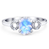 Art Deco Oval Natural Stone Filigree Ring