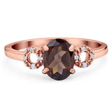 Art Deco Oval Natural Stone Filigree Ring