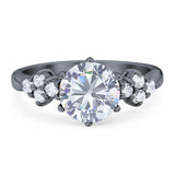 Art Deco Round Natural Stone Cluster Ring