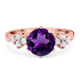 Art Deco Round Natural Stone Cluster Ring