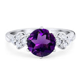 Art Deco Round Natural Stone Cluster Ring