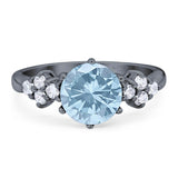 Art Deco Round Natural Stone Cluster Ring