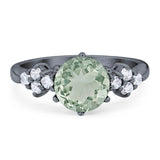 Art Deco Round Natural Stone Cluster Ring