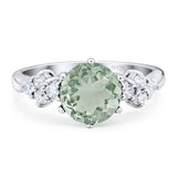 Art Deco Round Natural Stone Cluster Ring