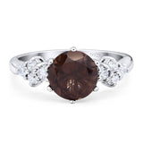 Art Deco Round Natural Stone Cluster Ring