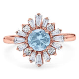 Art Deco Round Natural Stone Cocktail Ring