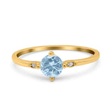 Art Deco Round Natural Stone Wedding Ring