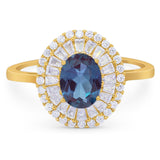 Oval Natural Stone Cocktail Ring