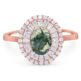 Oval Natural Stone Cocktail Ring