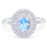 Oval Natural Stone Cocktail Ring