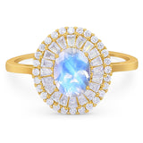 Oval Natural Stone Cocktail Ring