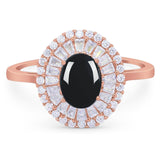 Oval Natural Stone Cocktail Ring