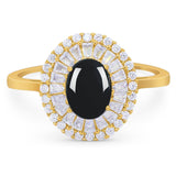 Oval Natural Stone Cocktail Ring