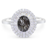 Oval Natural Stone Cocktail Ring