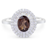 Oval Natural Stone Cocktail Ring