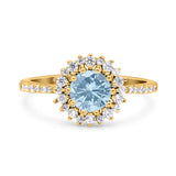 Floral Art Deco Round Natural Stone Ring