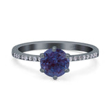 Art Deco Round Natural Stone Ring