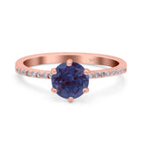 Art Deco Round Natural Stone Ring