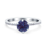 Art Deco Round Natural Stone Ring